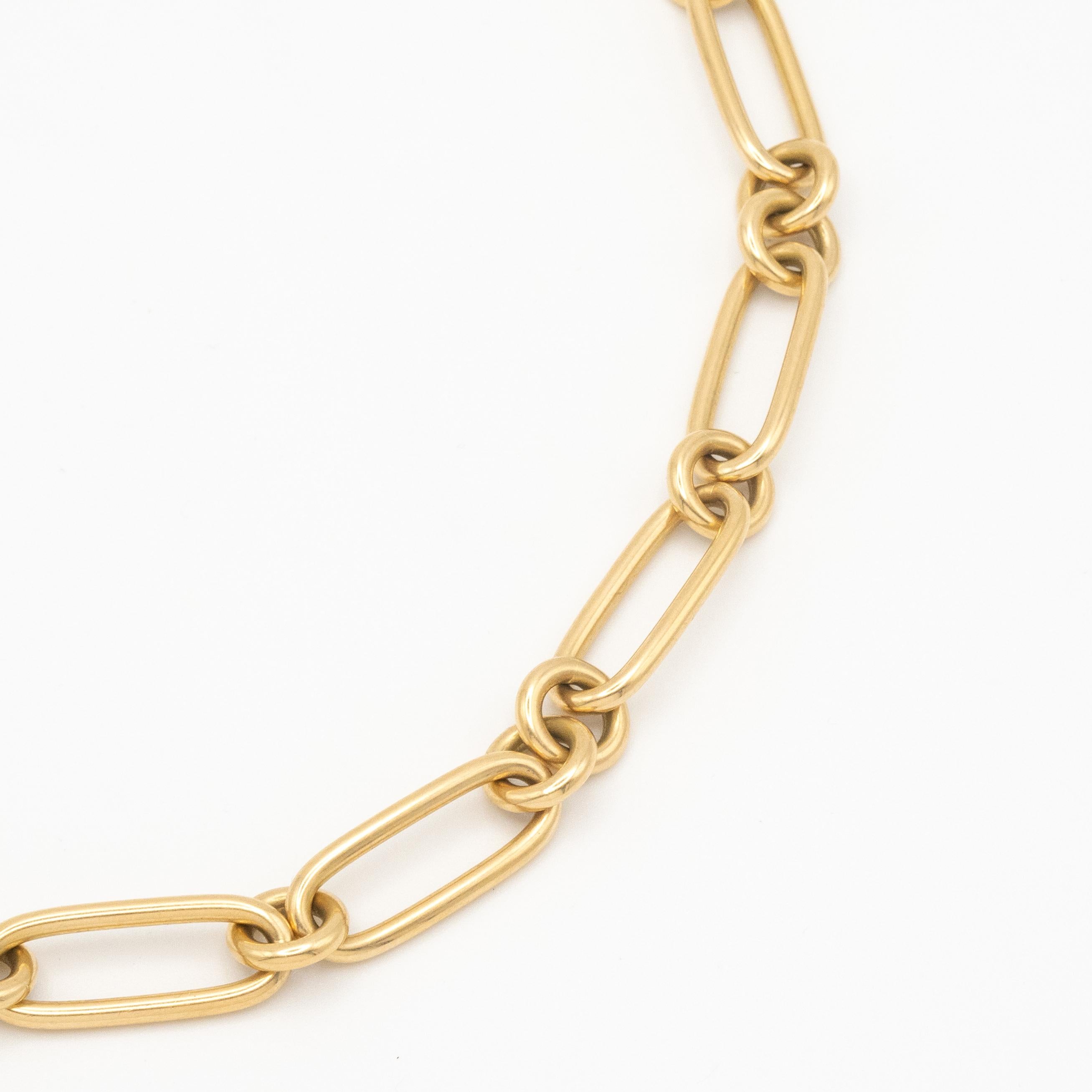 Roberto Coin Oro Classic Collier à larges maillons ovales en or jaune 18K en vente 1