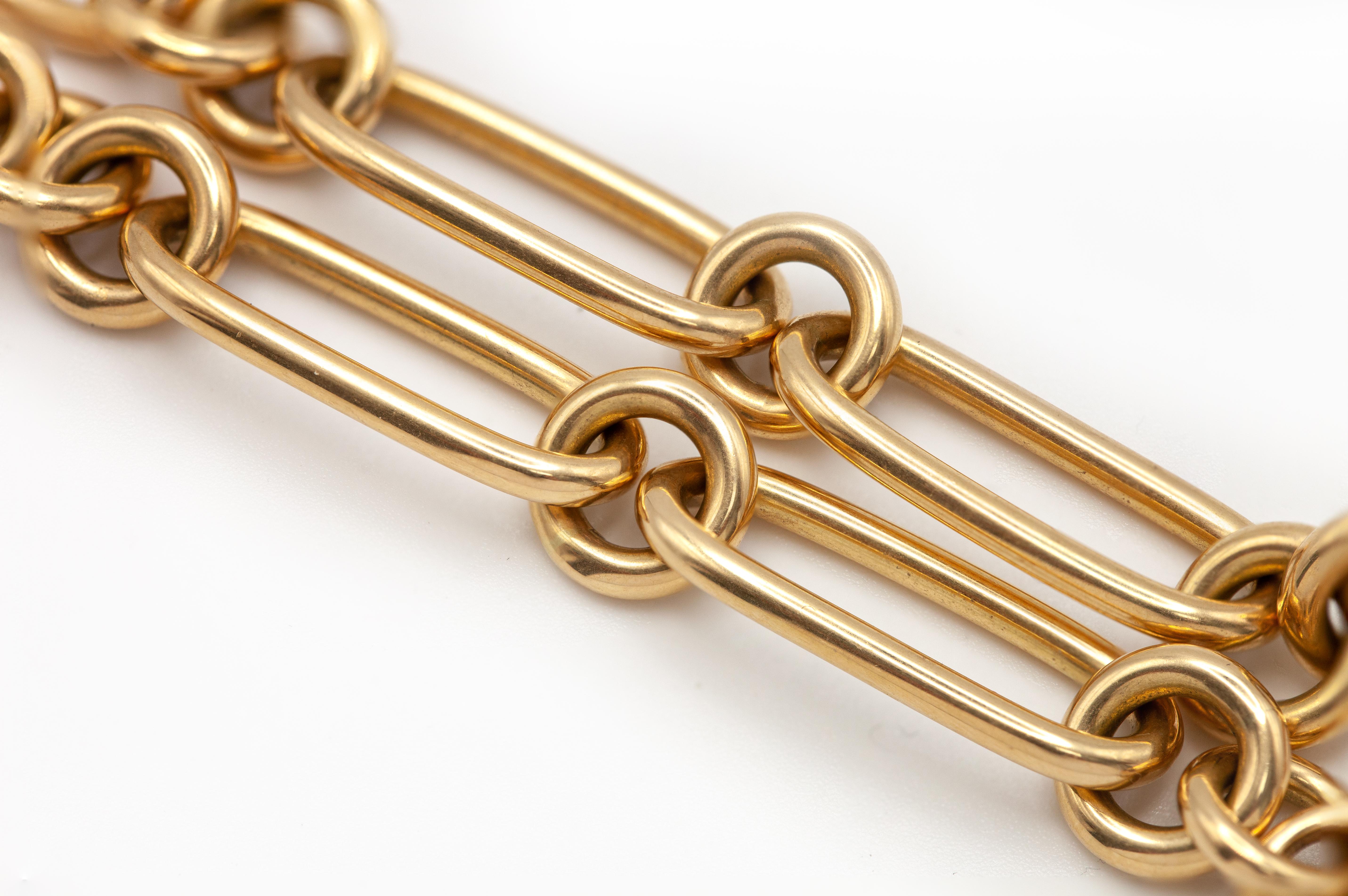 Roberto Coin Oro Classic Collier à larges maillons ovales en or jaune 18K en vente 2