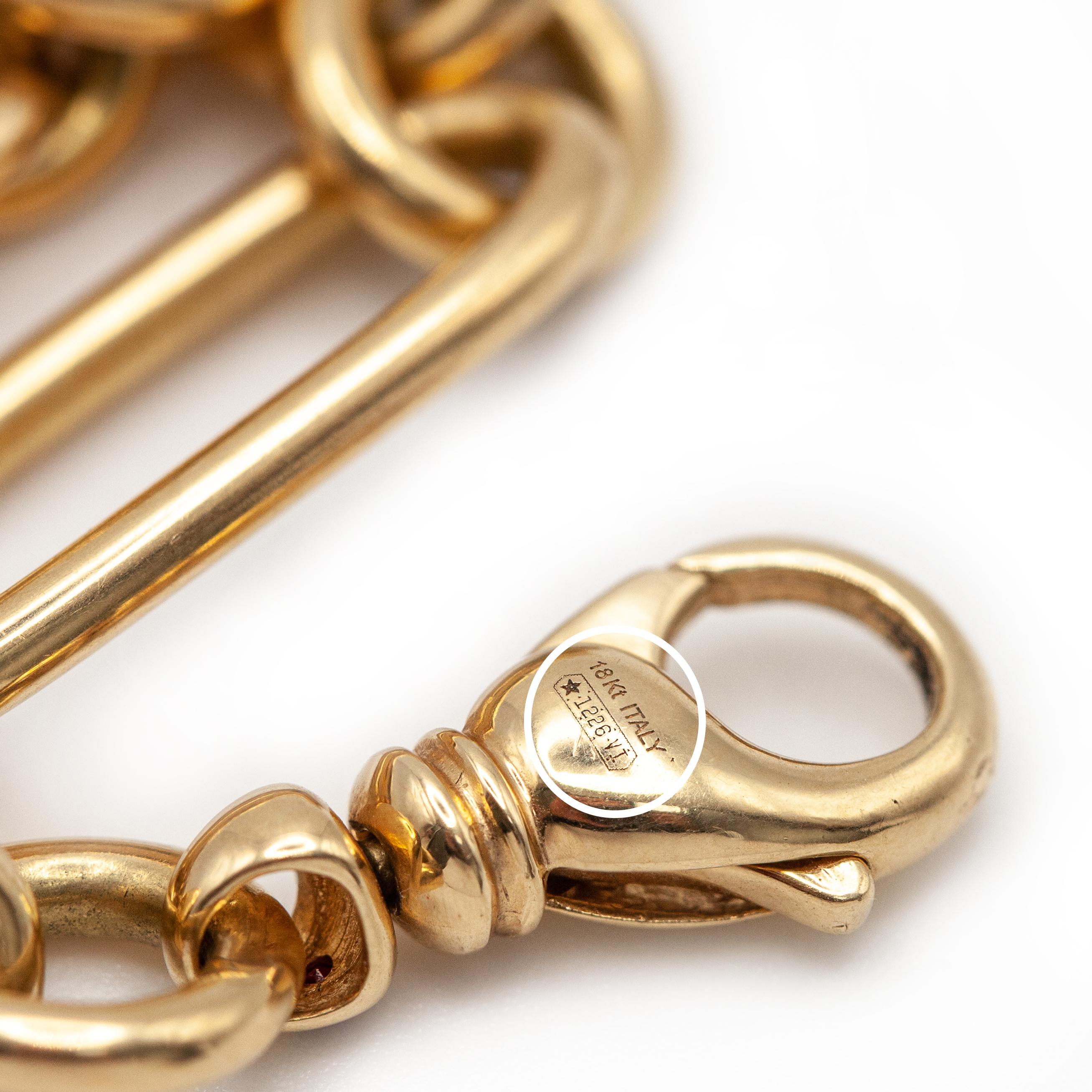 Roberto Coin Oro Classic Collier à larges maillons ovales en or jaune 18K en vente 4