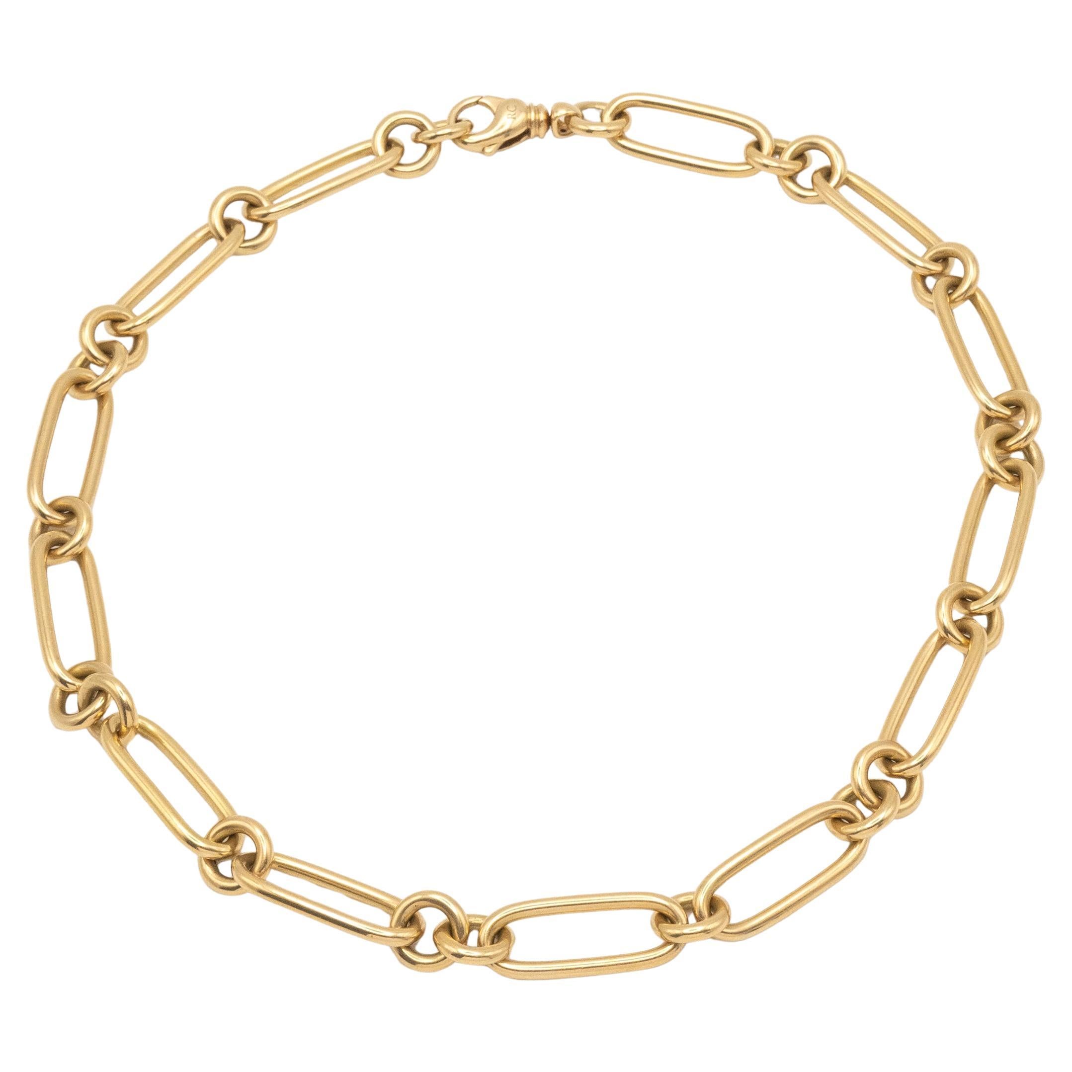 Roberto Coin Oro Classic 18K Yellow Gold Large Oval Link Necklace