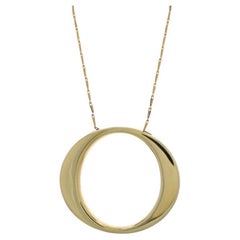 Roberto Coin Oval "O" Pendant Necklace 16 1/2" - Yellow Gold 18k