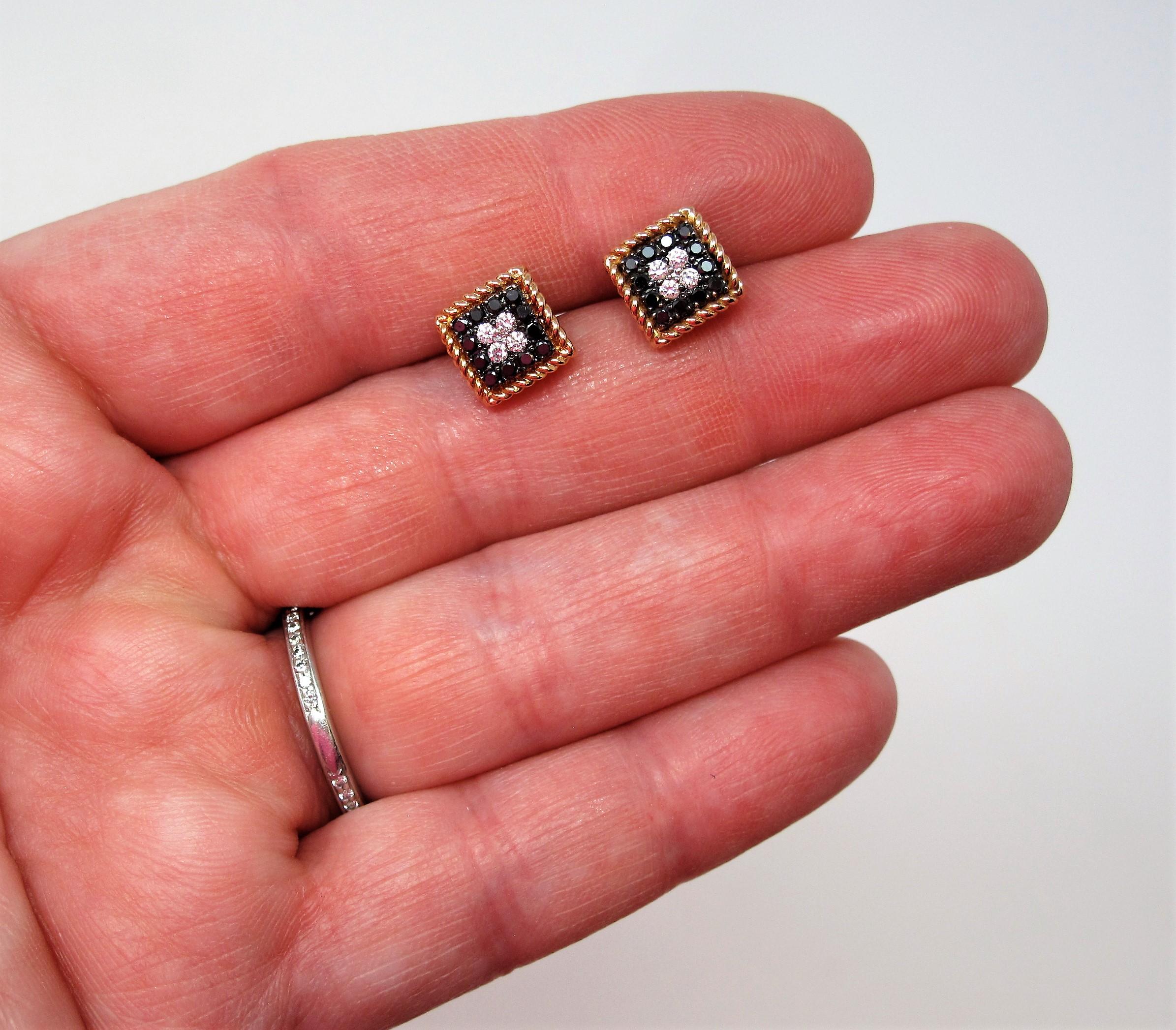roberto coin black diamond earrings