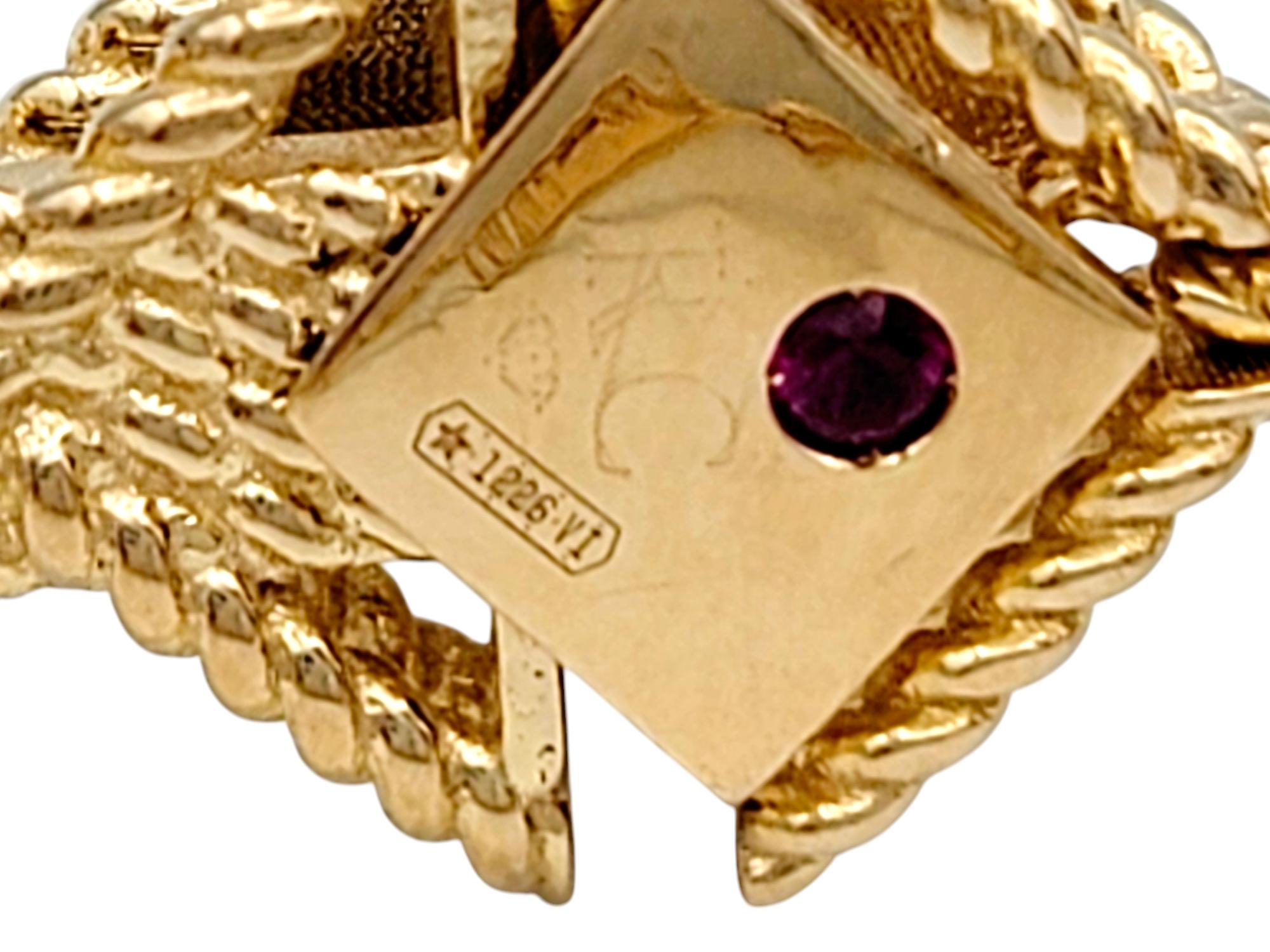 Women's Roberto Coin Palazzo Ducale Black & White Diamond Bracelet in 18 Karat Rose Gold