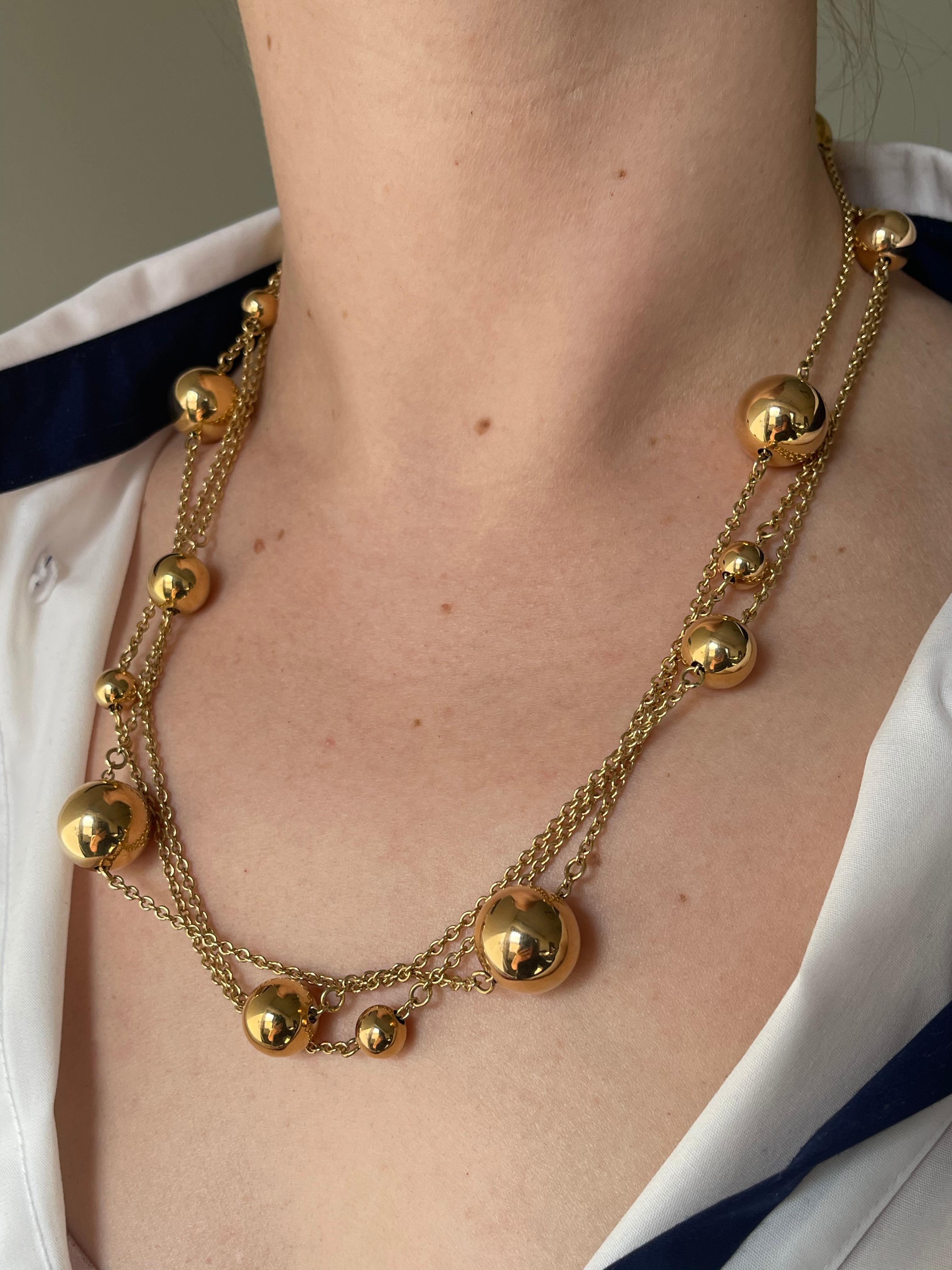 Roberto Coin Pallini Ball Gold Necklace 1
