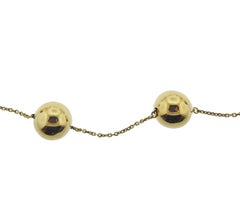 Roberto Coin Pallini Ball Station Gold Necklace