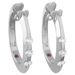 Roberto Coin Parisienne 18K White Gold 0.39ct Diamond Earrings  RC05-012926