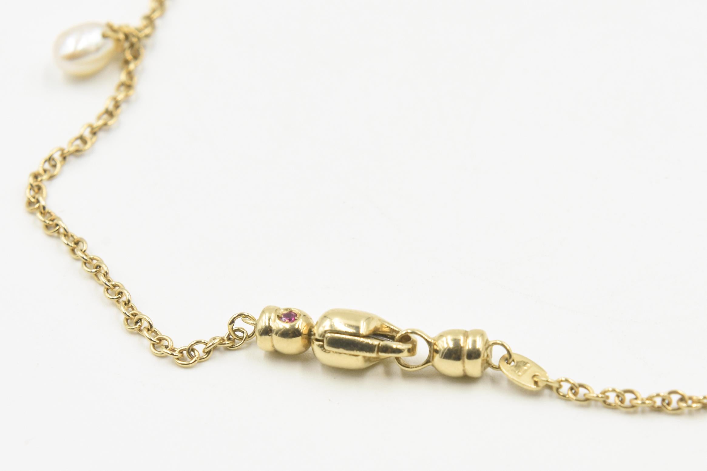 Roberto Coin Pearl Gold Teardrop Necklace with Earrings 1