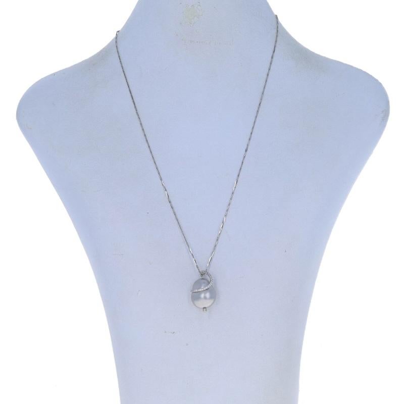 Taglio rotondo Roberto Coin Perl L'amore Collana con Diamanti 16 1/2