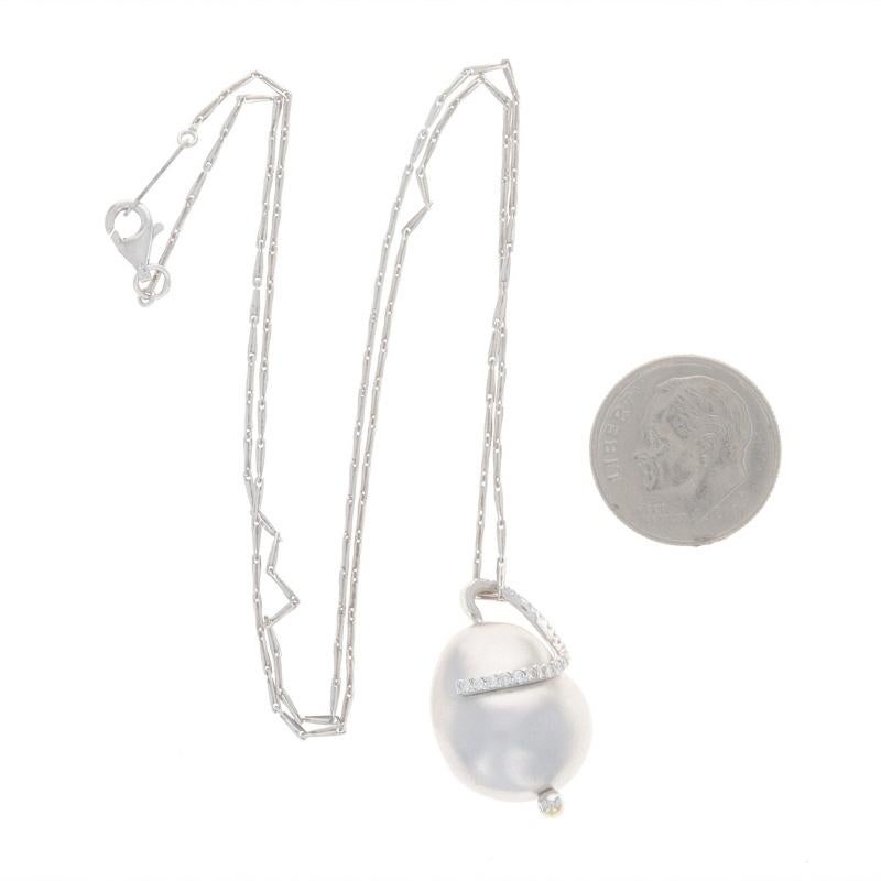 Donna Roberto Coin Perl L'amore Collana con Diamanti 16 1/2