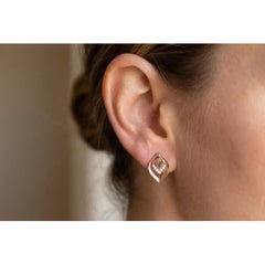 Roberto Coin Petals Diamond Stud Earrings 18K Rose Gold 0.14Ctw