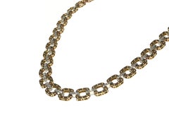Roberto Coin Poi Moi diamond Necklace 18 kt w/g p/g 2.35 ct diamonds link style