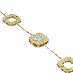Roberto Coin Pulsera de diamantes Pois Moi Oro amarillo y blanco de 18 quilates 0,25 qt 7 pulgadas