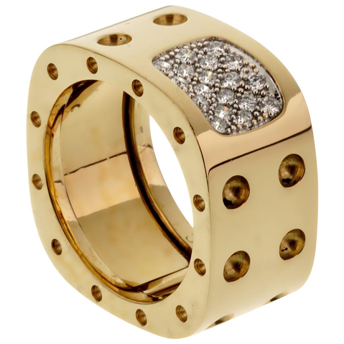 Roberto Coin Pois Moi Diamond Yellow Gold Ring