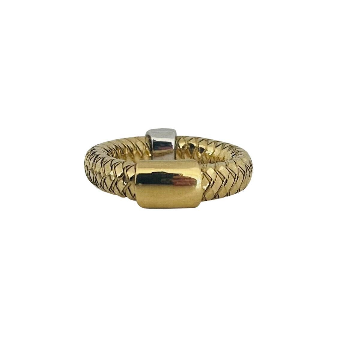 Roberto Coin Primavera Ring aus 18 Karat Gelbgold mit Diamanten, Italien Damen