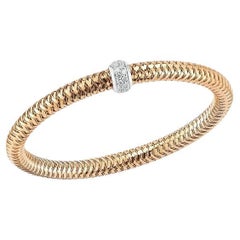 Roberto Coin Primavera 18K Rose&White Gold 0.22CT Diamond Bracelet 557183AHBAX0