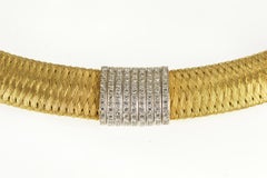 Roberto Coin Primavera Diamond Gold Choker Necklace