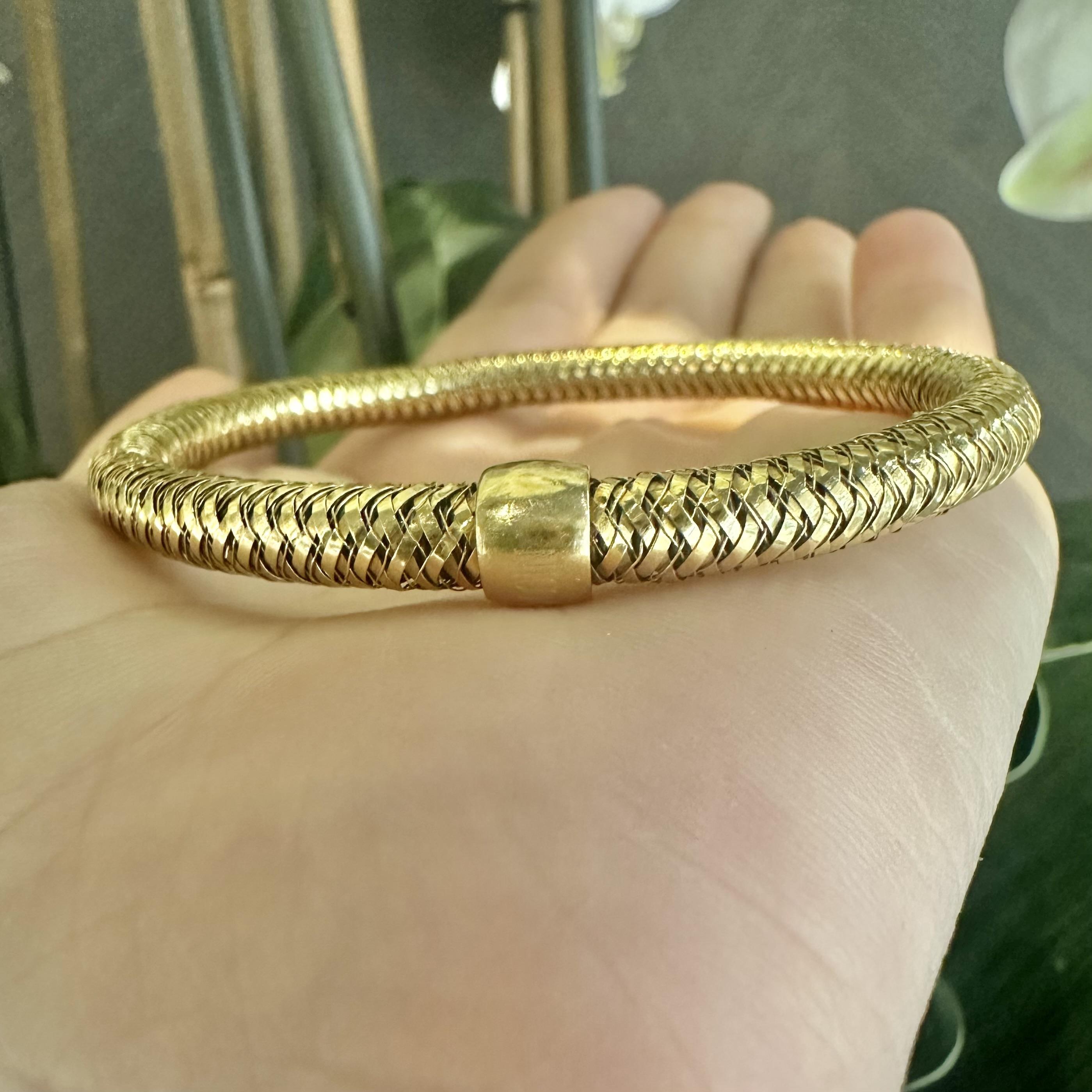 Women's or Men's Roberto Coin Primavera Flexible Bracelet in 18k Yellow Gold