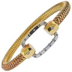 Roberto Coin Primavera Gold Diamond Bangle Bracelet