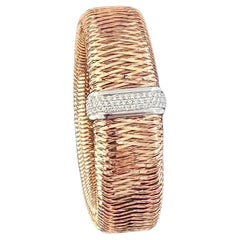 Roberto Coin Primavera Gold Diamond Bangle Bracelet