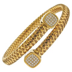Roberto Coin Primavera Gold Diamond Bypass Wrap Bracelet