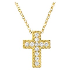 Roberto Coin Princess Diamond Cross Necklace 7771625AY18X