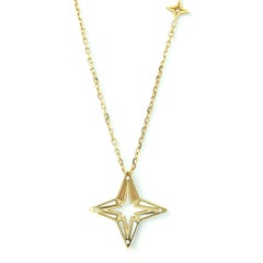 Roberto Coin Princess Diamond Star Pendant Necklace & Ring Set 18K Yellow Gold