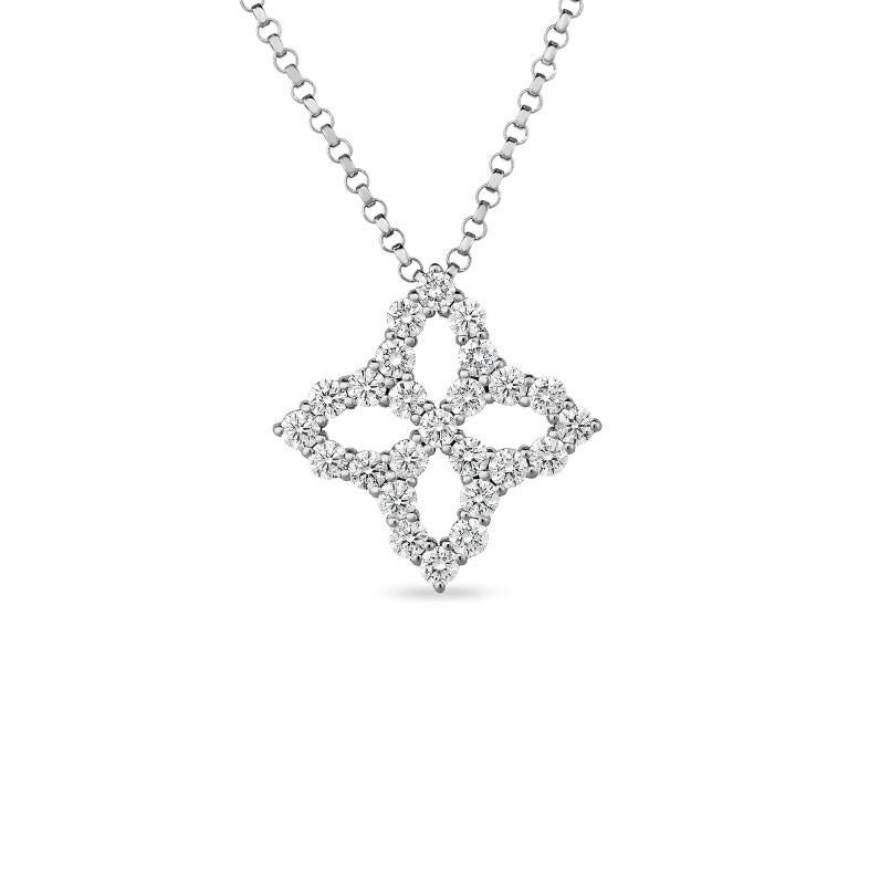 Roberto Münze Prinzessin Blume Diamant Halskette 8882348AW18X im Zustand „Neu“ im Angebot in Wilmington, DE