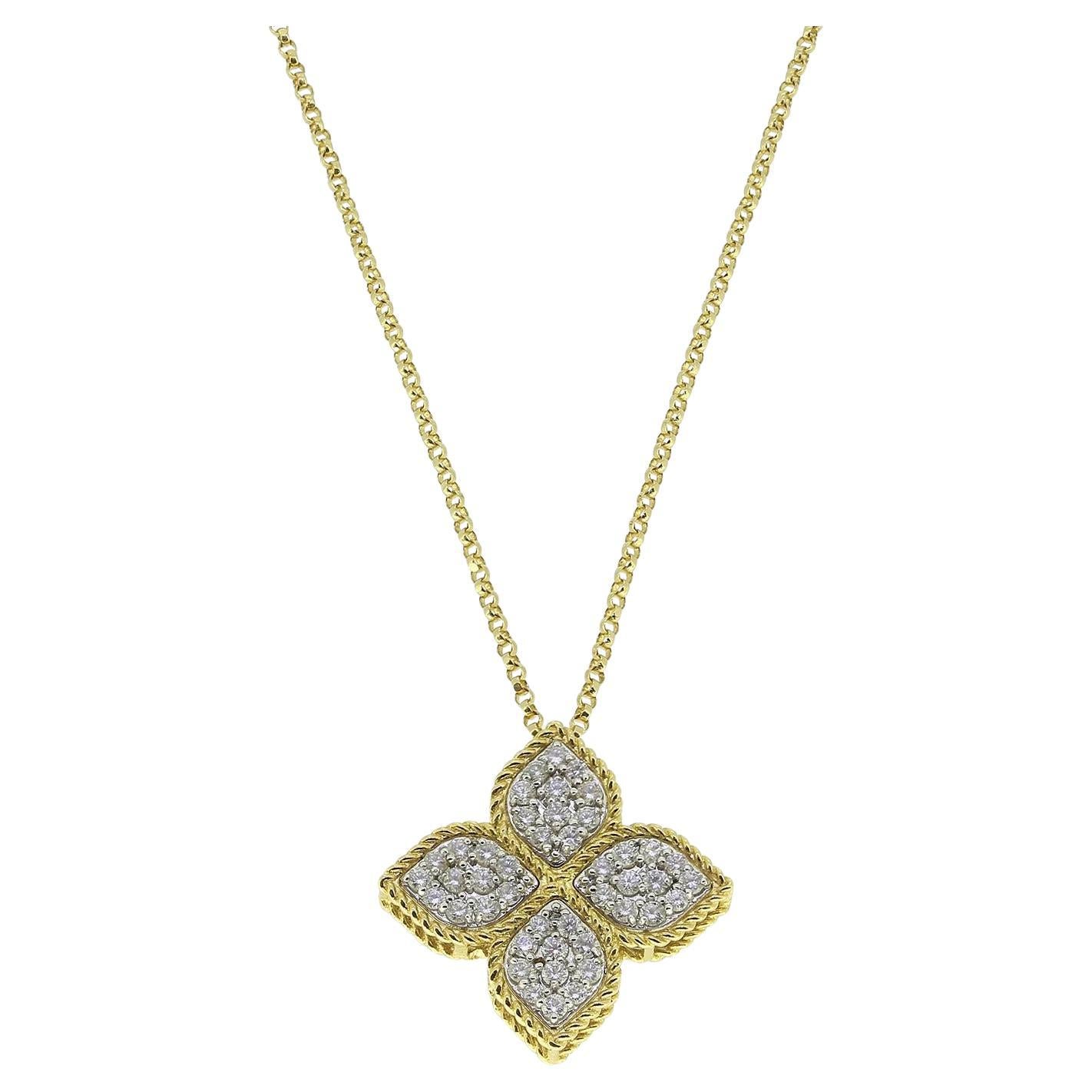 Roberto Coin Princess Flower Diamond Necklace