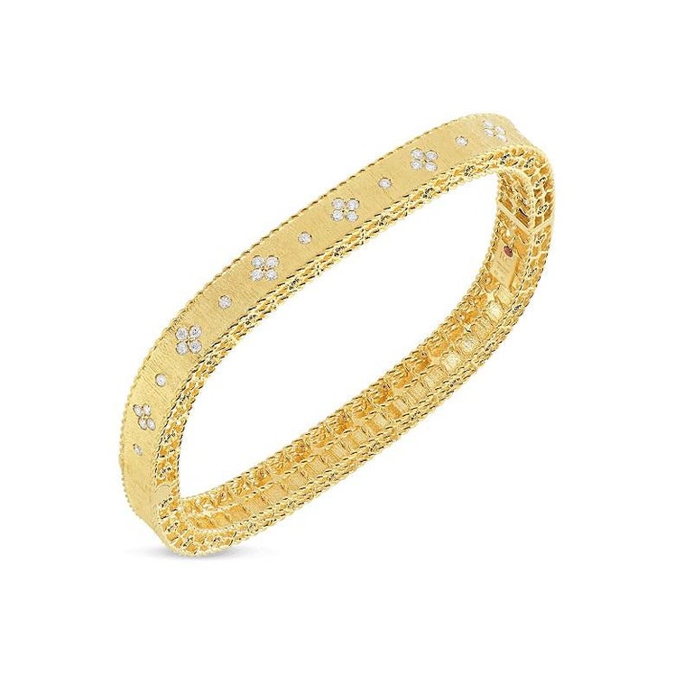 18k Gold Fancy Shape Diamond Bangle, SB64228R 18Y