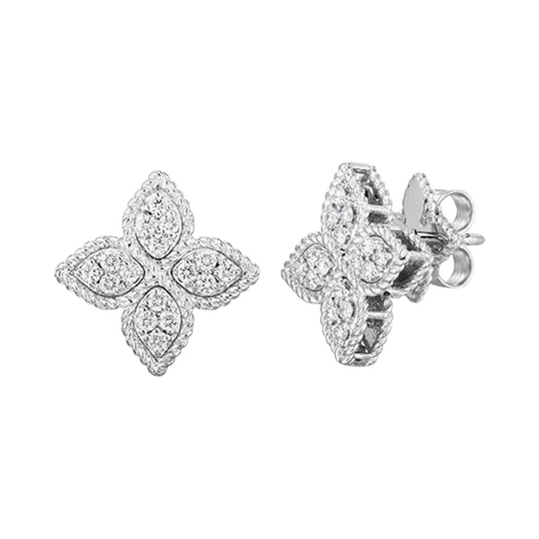 Roberto Coin Orecchino con diamante da donna con fiore principessa 7771382AWERX