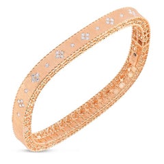 Roberto Coin Princess Flower Rose Gold Ladies Diamond Bangle 7771211AXBAX