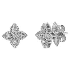 Roberto Coin Prinzessin Blume Kleine Diamant-Ohrstecker 7771383AWERX