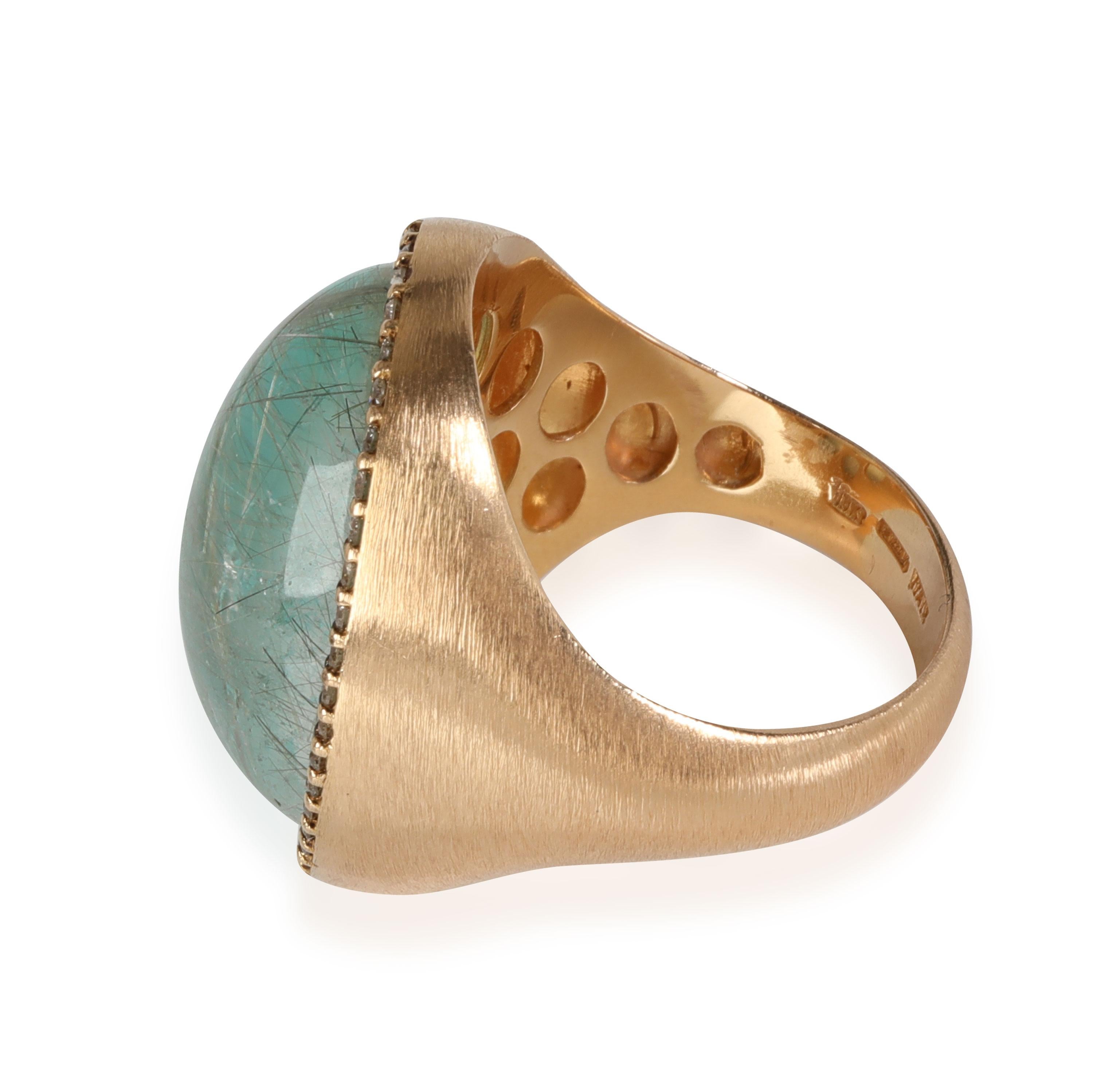 Roberto Coin Quartz Diamond  Ring in 18k Rose Gold 0.22 CTW In Excellent Condition In New York, NY