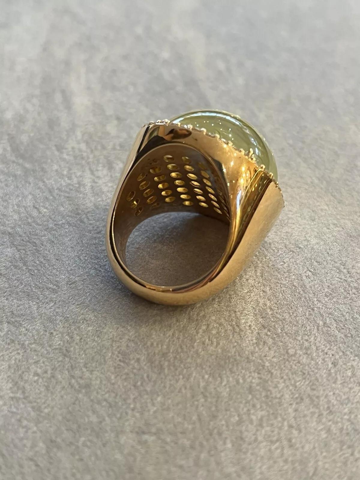 Roberto Coin Quartz, Pearl and Diamond Bubble Ring in 18k Rose Gold In Excellent Condition In La Jolla, CA