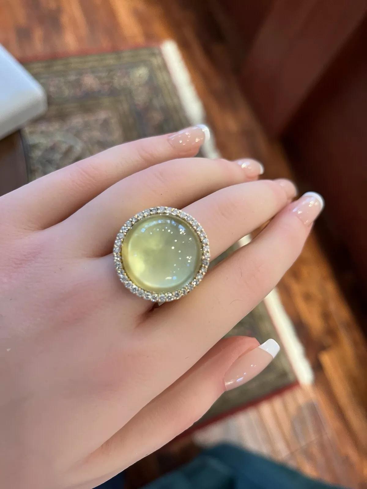 Roberto Coin Quartz, Pearl and Diamond Bubble Ring in 18k Rose Gold 1