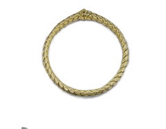 Roberto Coin Roberto Coin 18 Carats Yellow Gold Silk Flexible Bangle Bracelet