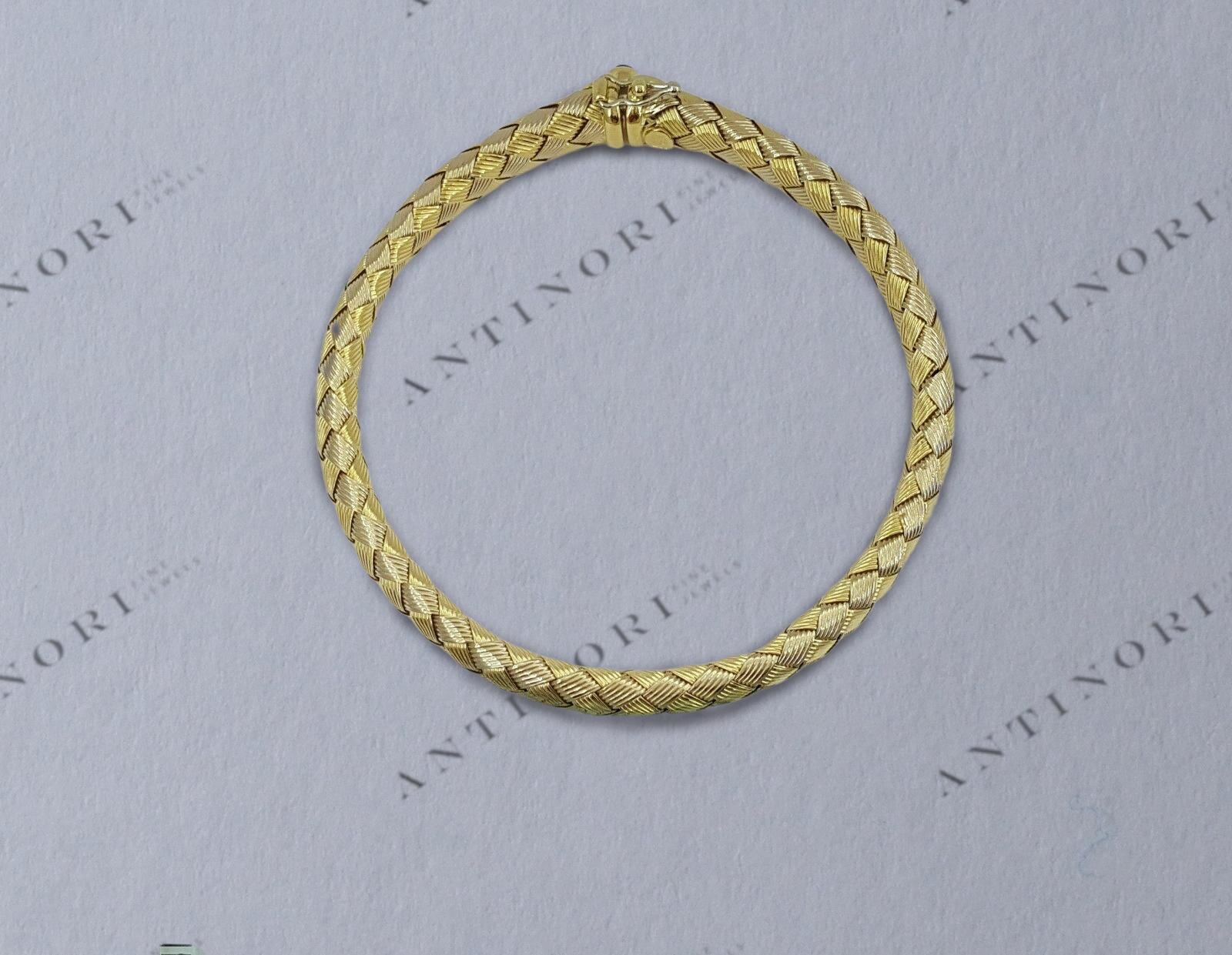 roberto coin silk 18ky yellow gold bangle