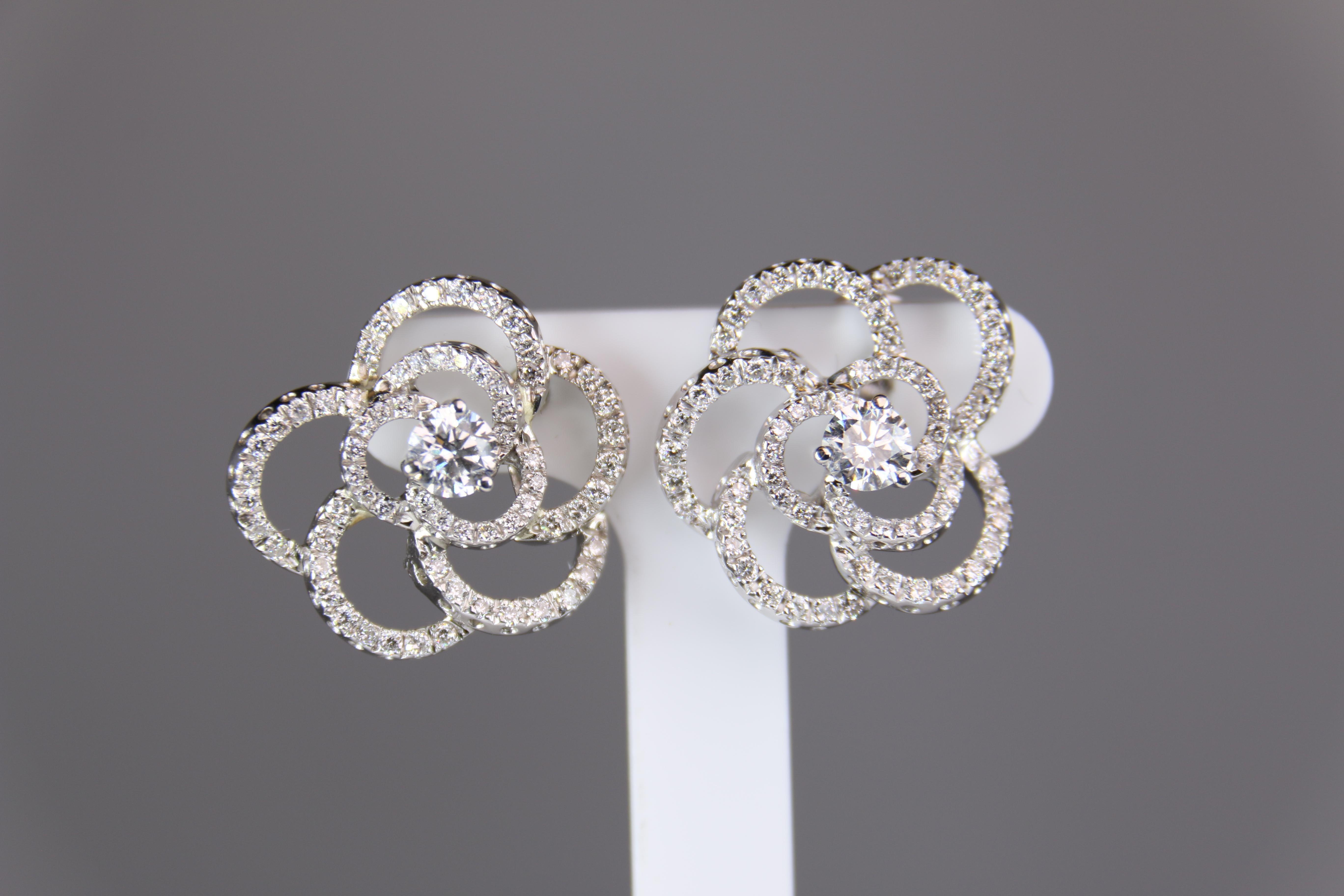 Gorgeous Rose Diamond Earrings from Renowned Designer Roberto Coin.
