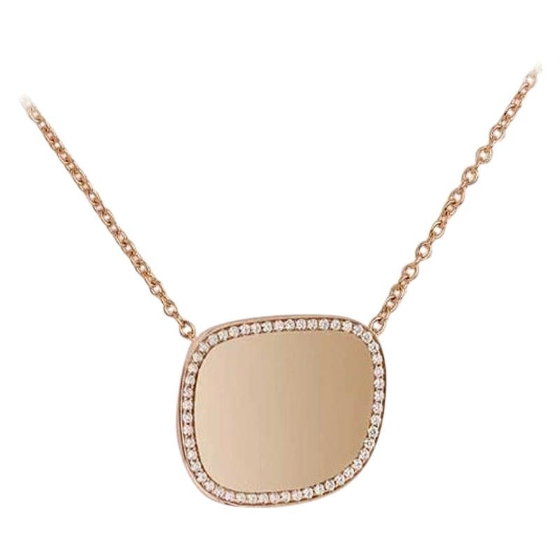 Roberto Coin Rose Gold and Diamond Necklace 8882424AX17X