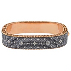 Roberto Coin Rose Gold Venetian Princess Diamond Bangle Bracelet