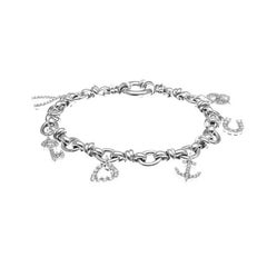 Roberto Coin Bracciale in oro con diamanti e rubini A Link