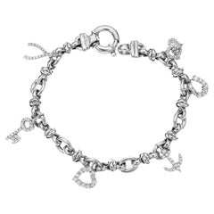 Roberto Coin Bracciale in oro con diamanti e rubini A Link