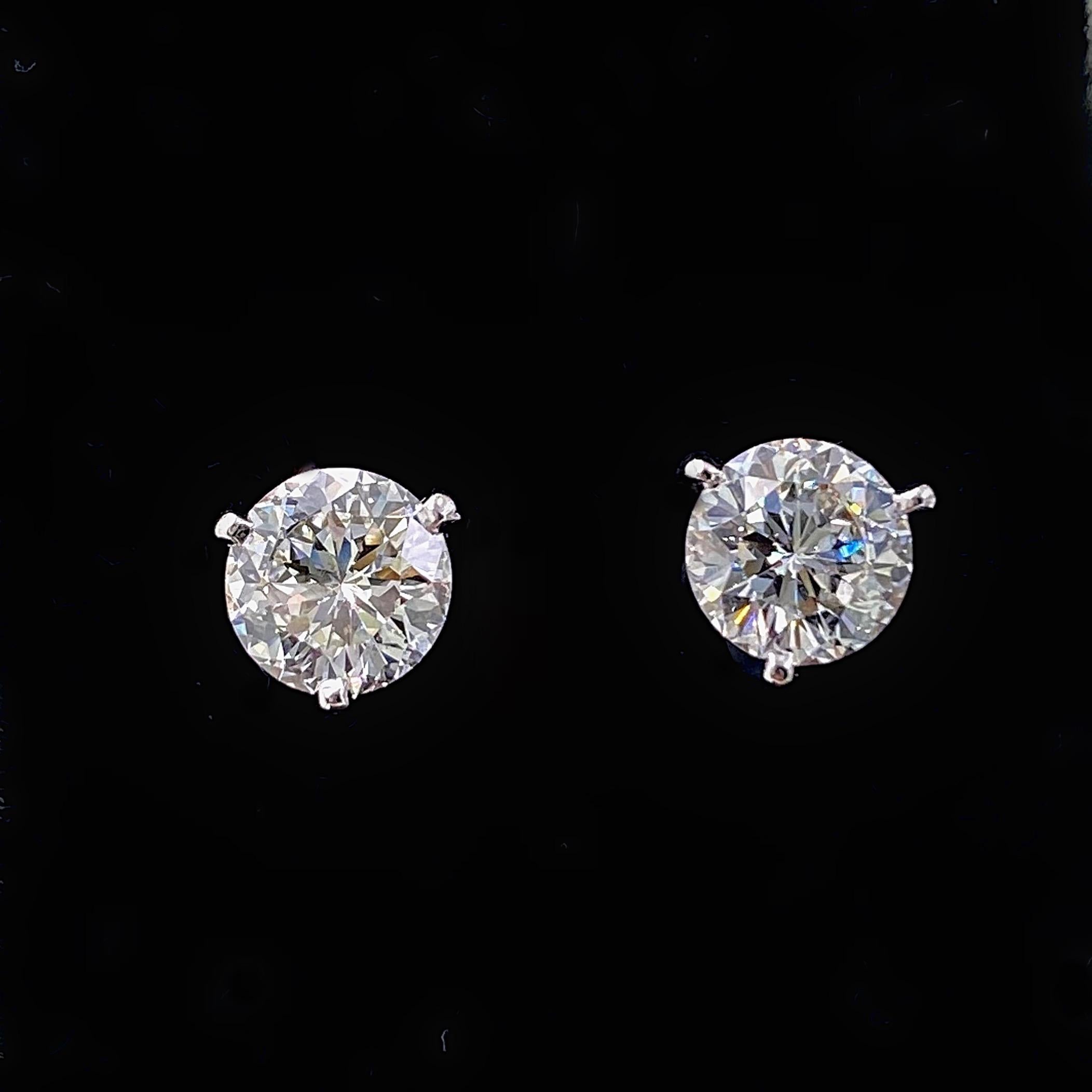 Roberto Coin Round Cento Diamond Stud Earrings 2.08 Tcw 18k WG 5