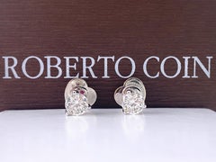 Roberto Coin Runde Cento-Diamant-Ohrstecker 2,08 Tcw 18k WG