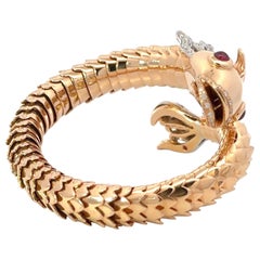 Roberto Coin Bracciale Nemo in oro rosa 18 carati con rubini e diamanti