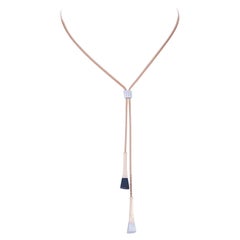 Roberto Coin 'Sauvage' Rose Gold Diamond and Onyx Necklace