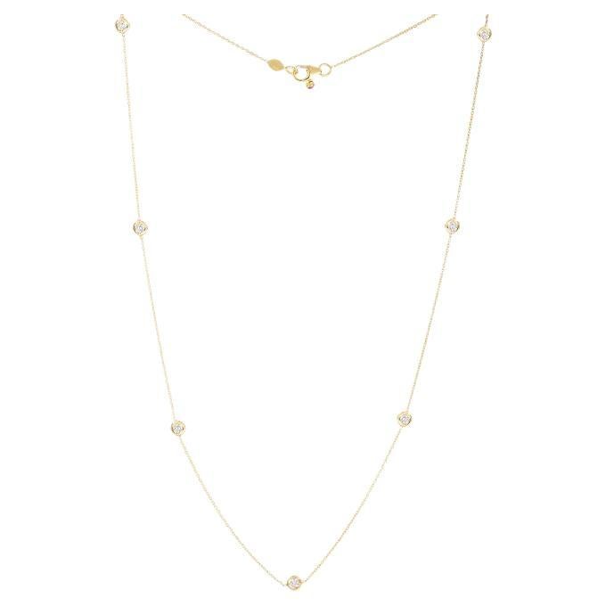 Roberto Coin Seven Station Diamond Necklace 001347AY18D0 For Sale