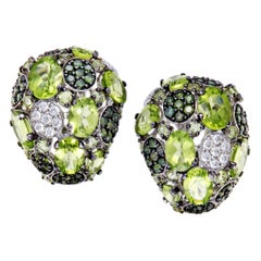 Roberto Coin Shanghai Womens 18 Karat Gold White and Green Diamond and Peridot