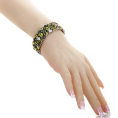 Roberto Coin Shanghai Womens 18 Karat Gold Peridot and White and Green Diamond