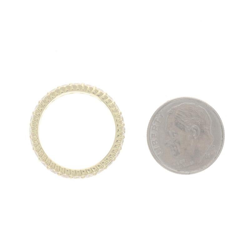 Roberto Coin Siena Diamond 1 Row Eternity Band Yellow Gold 18k 1.65ctw Ring Sz 7 1